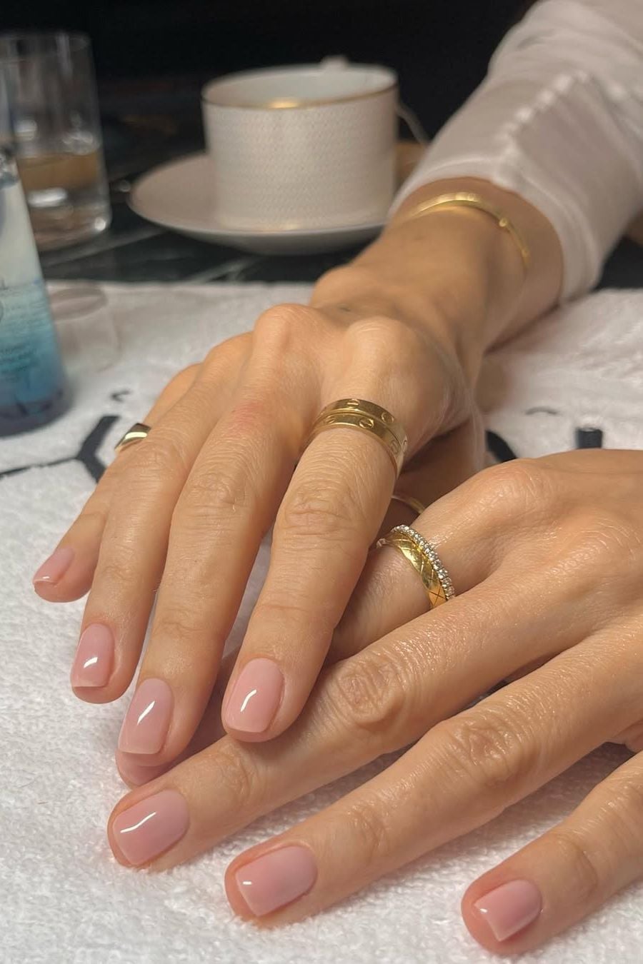 Milky Pale Pink Short Soft Square Nails Milky Pale Pink Short Soft Square Nails — Simple Neutral Nails Colors