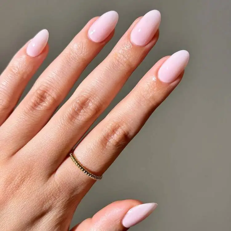 Sheer Milky Pale Pink Short Almond Nails, Everyday Version Sheer Milky Pale Pink Short Almond Nails, Everyday Version — Simple Neutral Nails Colors