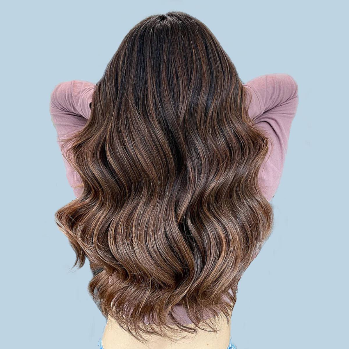 Mid-Back Hair With Blended Dark Brown To Blonde Ombré — Simple Ombré Hair