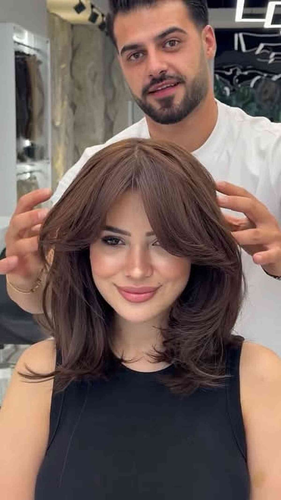 Layered Shag With Curtain Bangs Layered Shag With Curtain Bangs — Simple Oval Face Haircuts