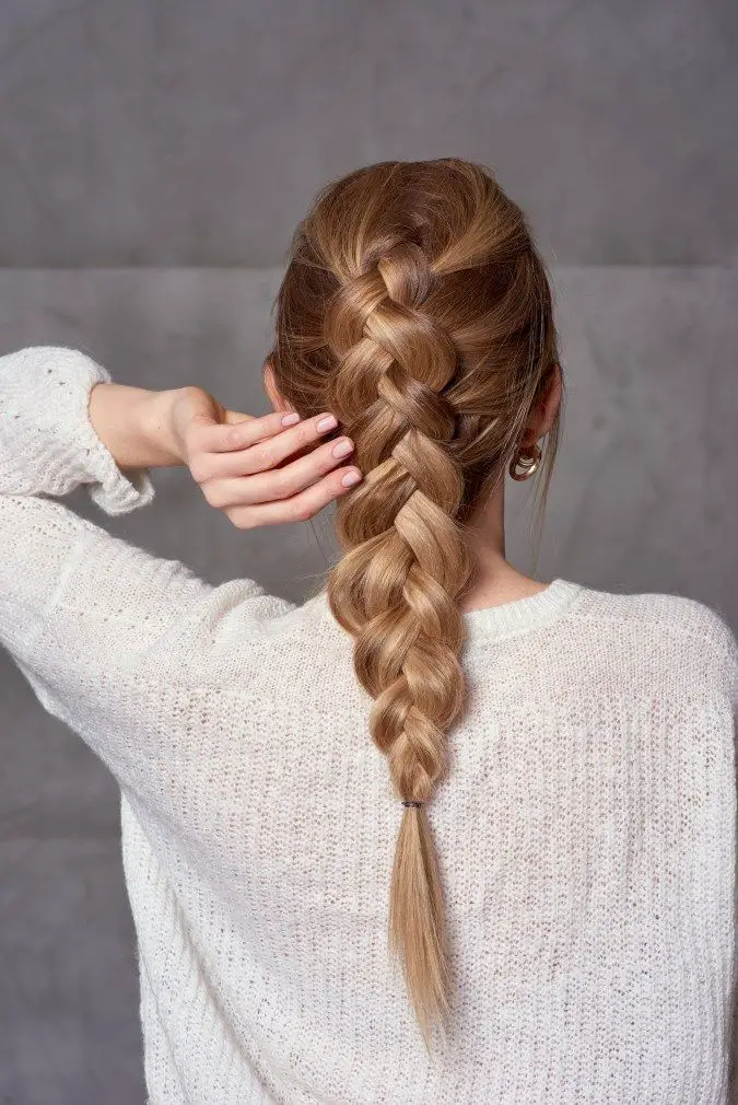 Honey Blonde Voluminous Three-Strand Braid Honey Blonde Voluminous Three-Strand Braid — Simple Parts Braids