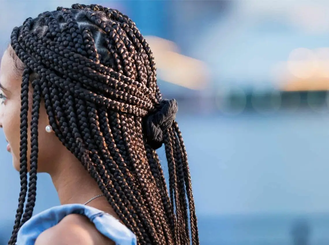 Long Defined Black Box Braids, Mid-Back Long Defined Black Box Braids, Mid-Back — Simple Parts Braids