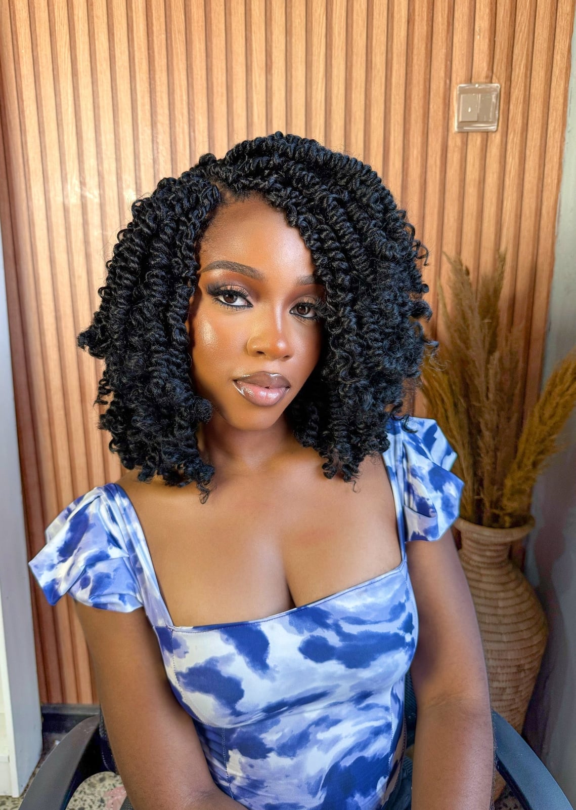 Defined Shoulder Length Black Twists — Simple Passion Twists Hairstyles