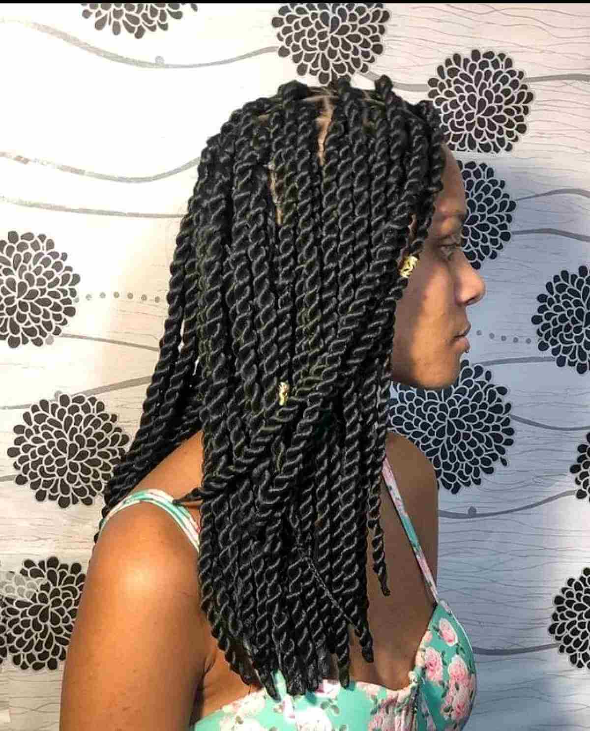 Full Mid-Back Black Passion Twists — Simple Passion Twists Hairstyles