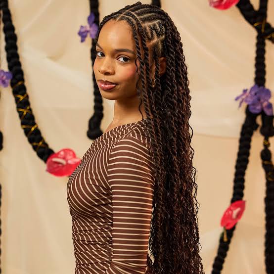 Long Dark Brown Twists With Gold Beads — Simple Passion Twists Hairstyles