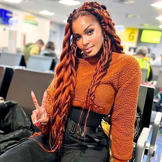 Vibrant Mid-Back Copper Jumbo Twists — Simple Passion Twists Hairstyles