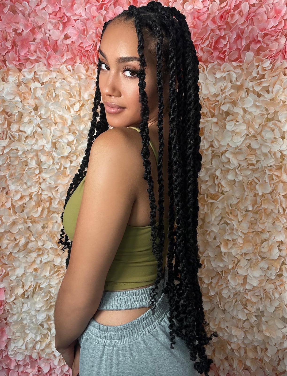 Long Black Wavy Twists Side View — Simple Passion Twists Hairstyles