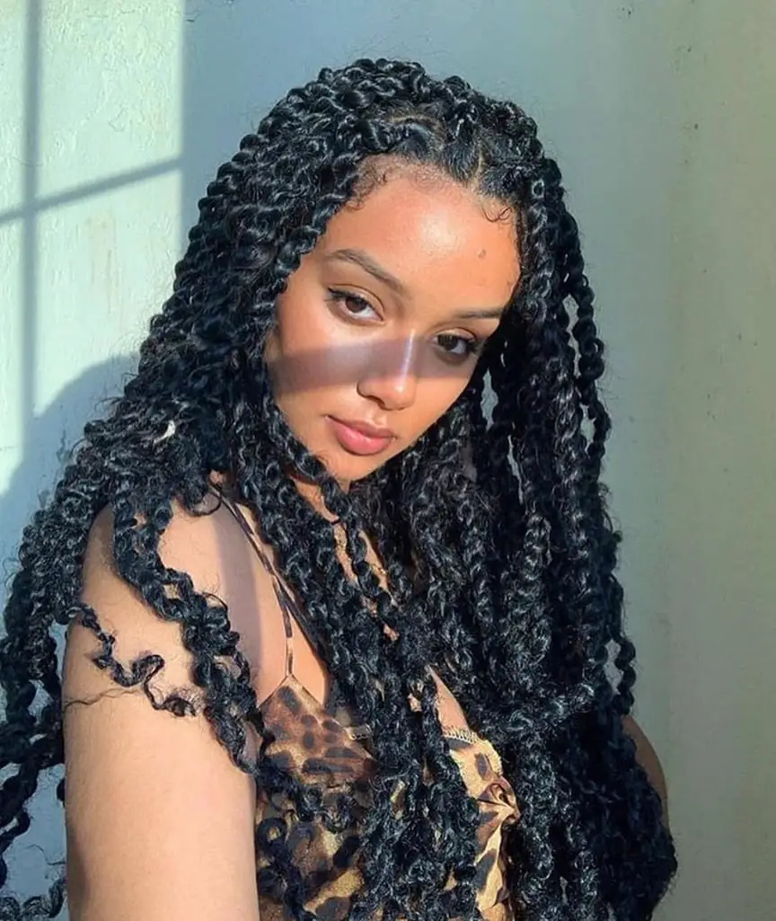 Sophisticated Long Black Wavy Twists — Simple Passion Twists Hairstyles