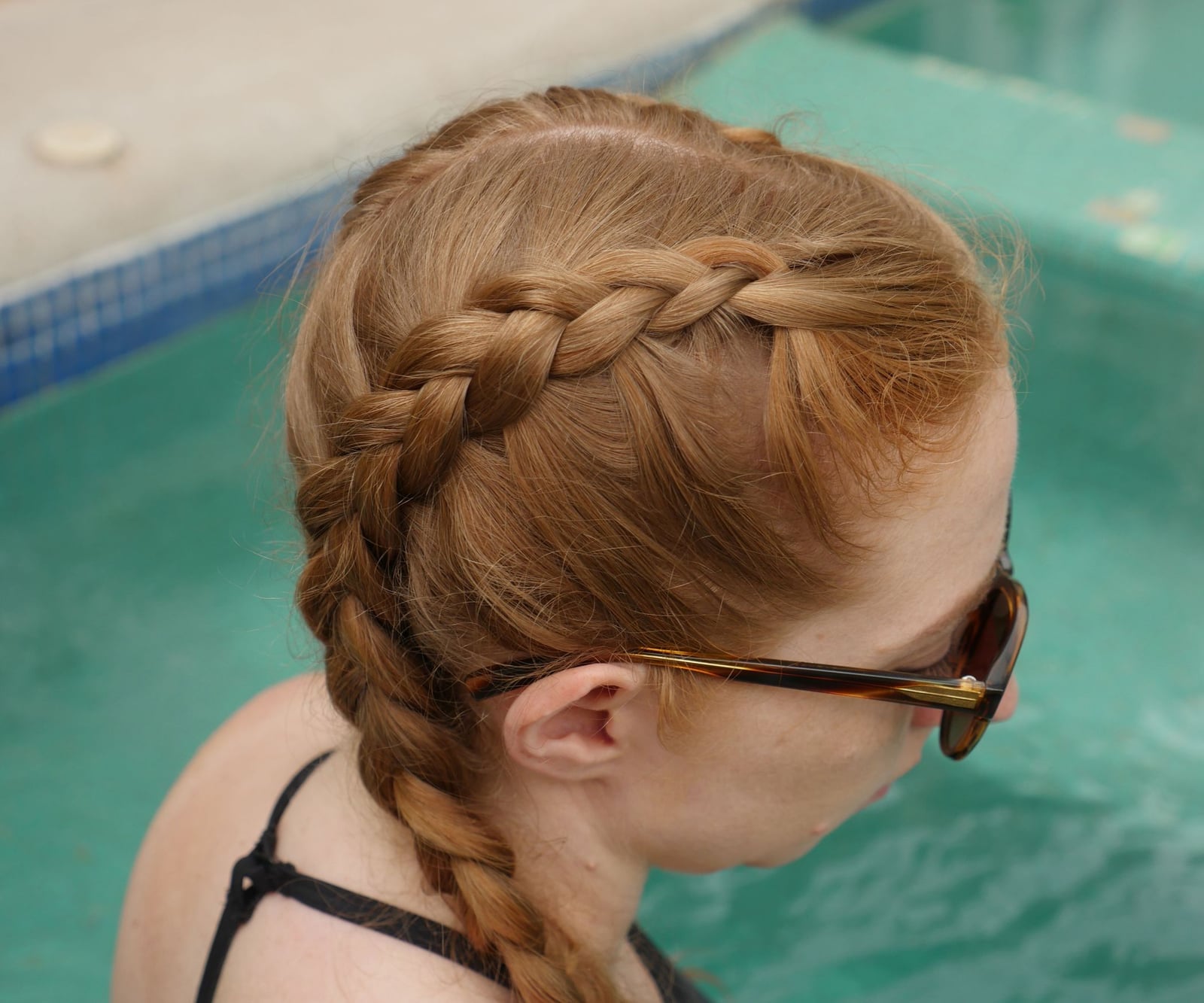 Mid-Back Auburn Highlight Dutch Braid Mid-Back Auburn Highlight Dutch Braid — Simple Pigtails Braids