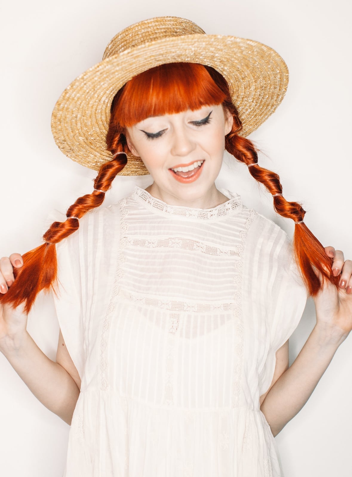 Mid-Back Dark Brown Textured Pull-Through Braids Mid-Back Dark Brown Textured Pull-Through Braids — Simple Pigtails Braids