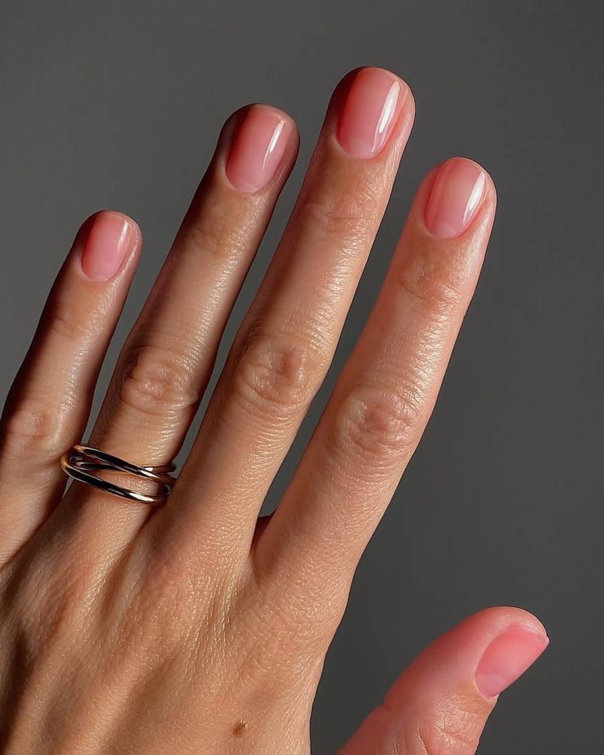 Sheer Milky Pink Short Oval Nails Sheer Milky Pink Short Oval Nails — Simple Pink Nail Colors