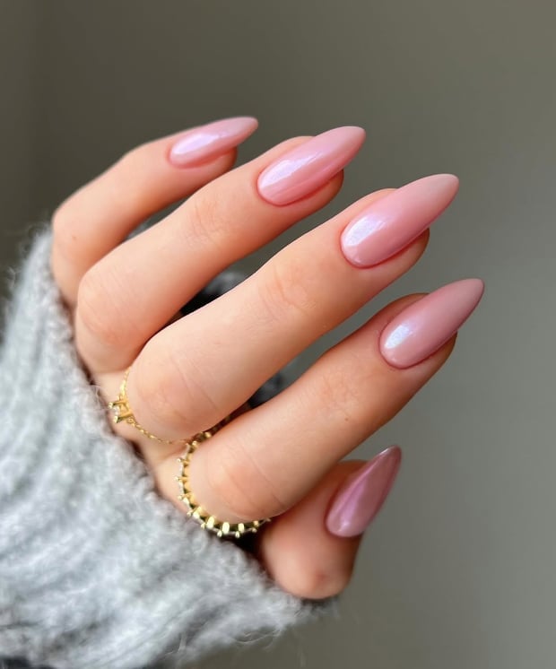 Uniform Light Pink Short Square Nails, Close-Up Take Uniform Light Pink Short Square Nails, Close-Up Take — Simple Pink Nail Colors