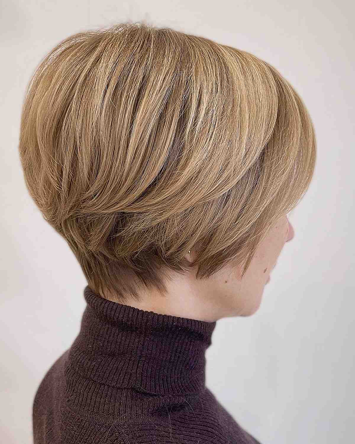 Blonde Stacked Bob With Volume Blonde Stacked Bob With Volume — Simple Pixie Bob