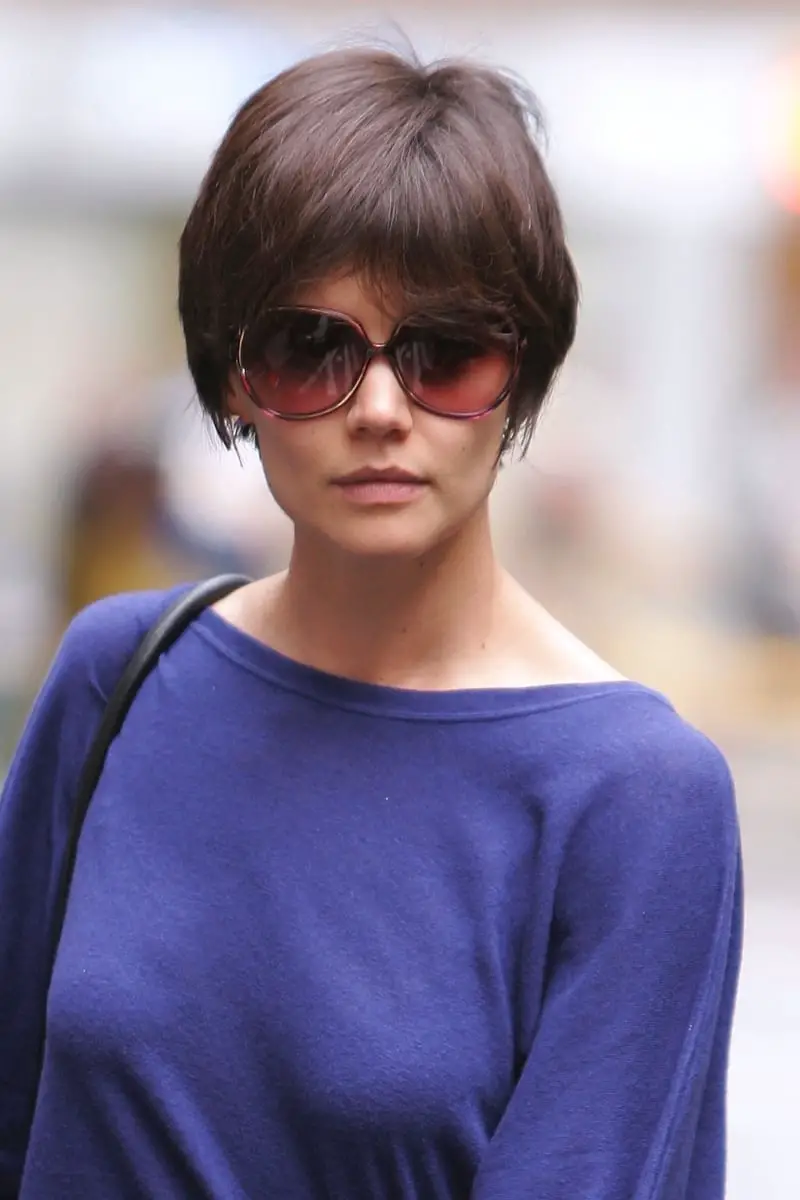 Dark Brown Pixie Bob With Blunt Bangs, Straight Dark Brown Pixie Bob With Blunt Bangs, Straight — Simple Pixie Bob