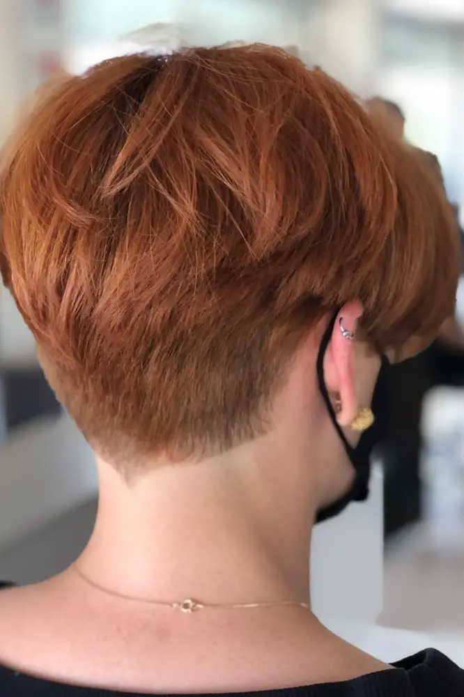 Red Pixie Bob With Layered Taper Red Pixie Bob With Layered Taper — Simple Pixie Bob