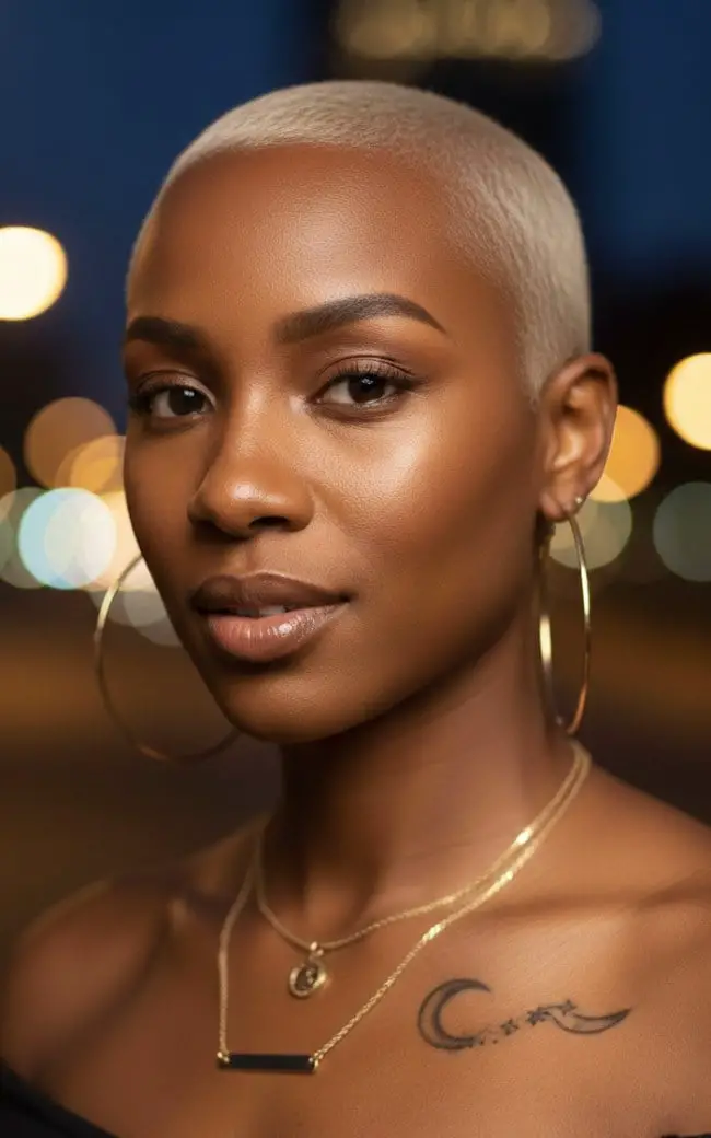 Platinum Blonde Buzz Cut — Simple Platinum Blonde