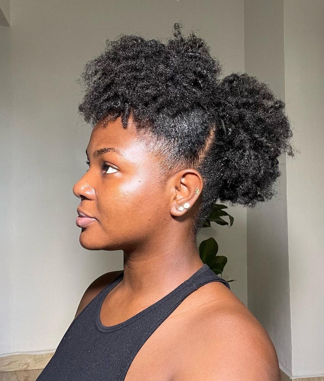 Cornrow High Puff Black Hair Cornrow High Puff Black Hair — Simple Puff Hairstyles