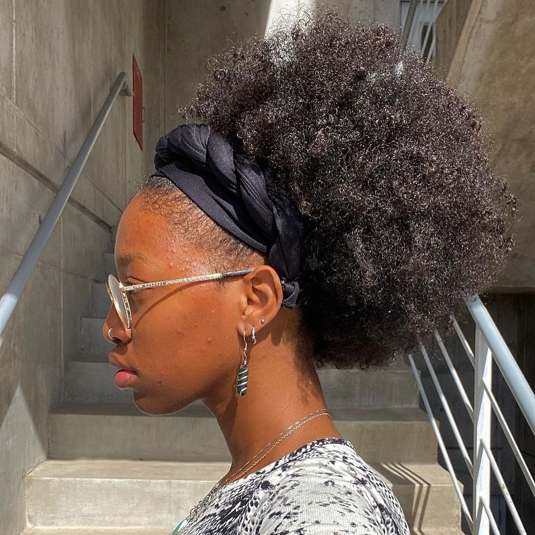 Slicked High Afro Puff Black Hair Slicked High Afro Puff Black Hair — Simple Puff Hairstyles