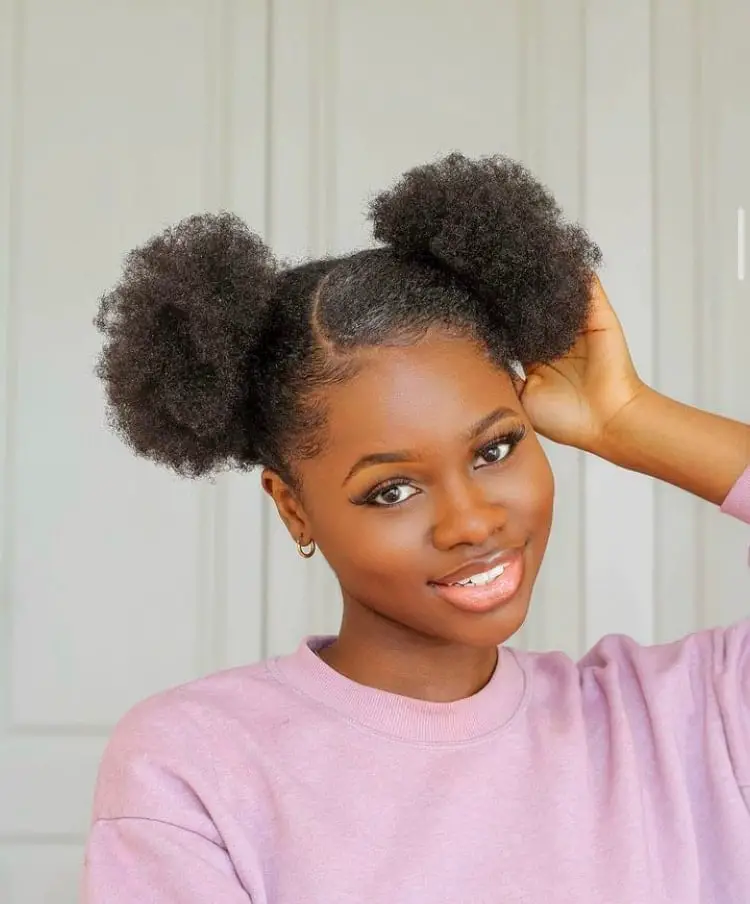 Double High Afro Puffs Black Hair Double High Afro Puffs Black Hair — Simple Puff Hairstyles