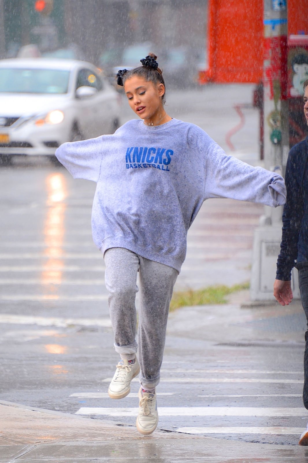 Glossy Wet-Look High Buns Glossy Wet-Look High Buns — Simple Rainy Days Hairstyles