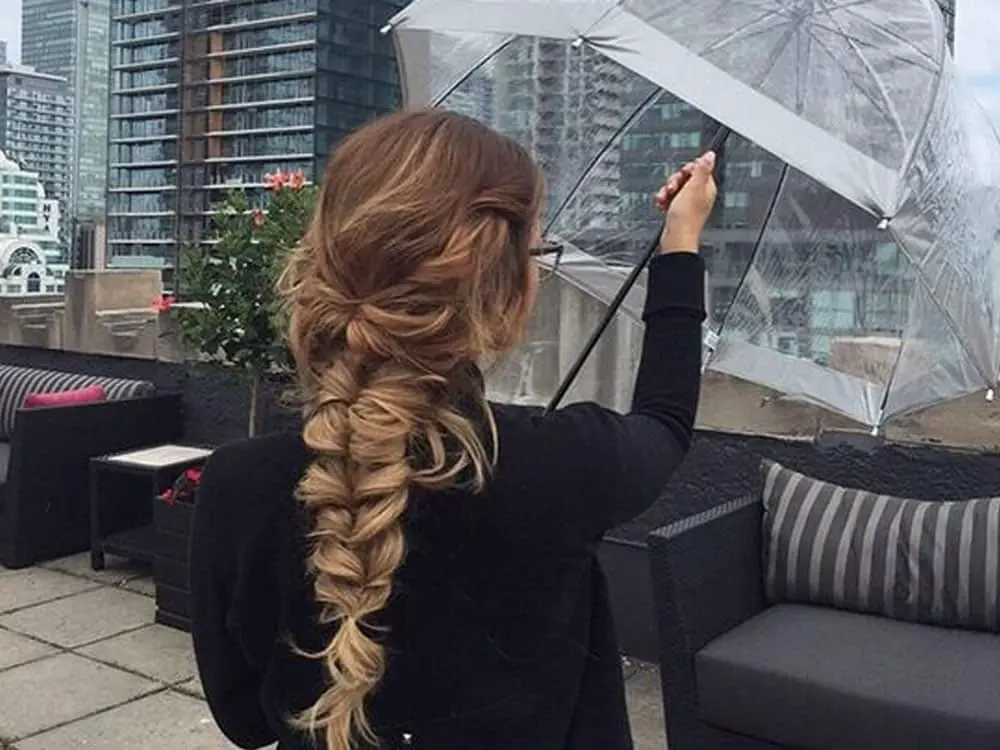 Mid-Back Fishtail Braid Mid-Back Fishtail Braid — Simple Rainy Days Hairstyles