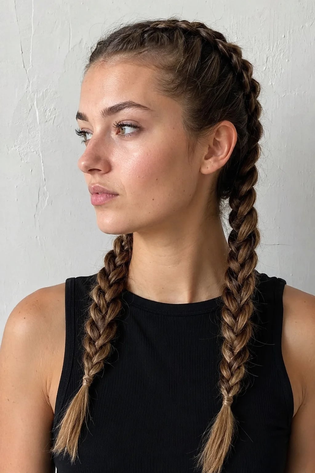 Mid-Back Double Dutch Braids Mid-Back Double Dutch Braids — Simple Rainy Days Hairstyles