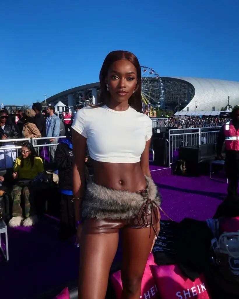 Leather Shorts With Faux Fur Trim Leather Shorts With Faux Fur Trim — Simple Rap Concert Outfits