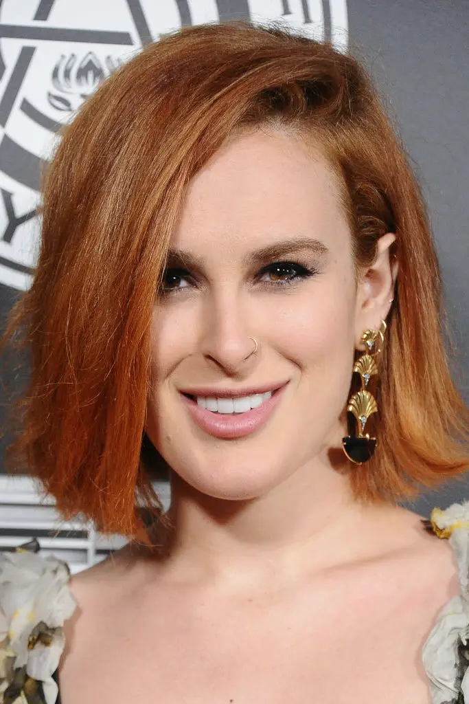 Medium Red Chin Bob With Side Bangs — Simple Red Hair Colors