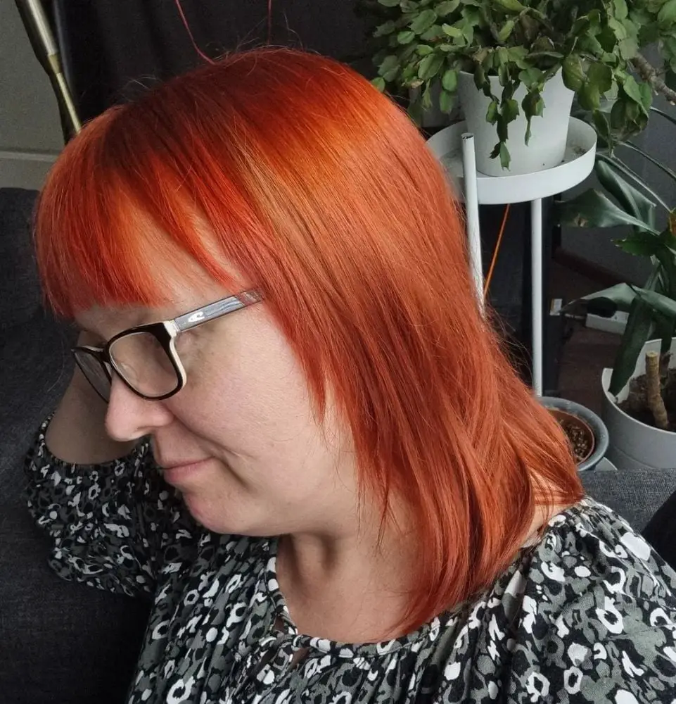 Sleek Bob Warm Rich Red — Simple Red Hair Colors