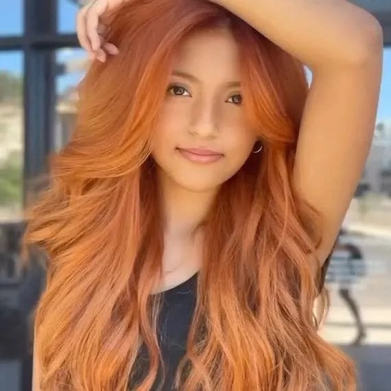 Rich Copper Mid-Back Waves With Highlights — Simple Red Hair Colors