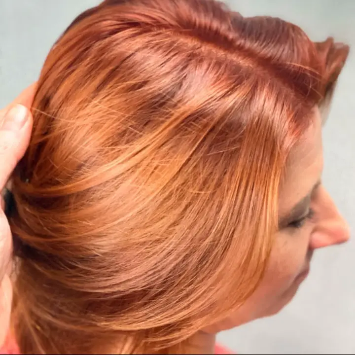 Vibrant Copper Red Collarbone Fine Waves — Simple Red Hair Colors