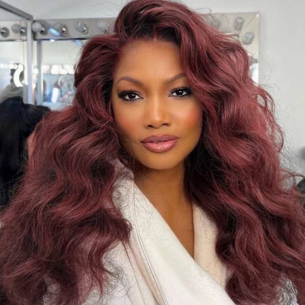 Deep Red With Subtle Highlights And Curtain Bangs — Simple Red Highlights