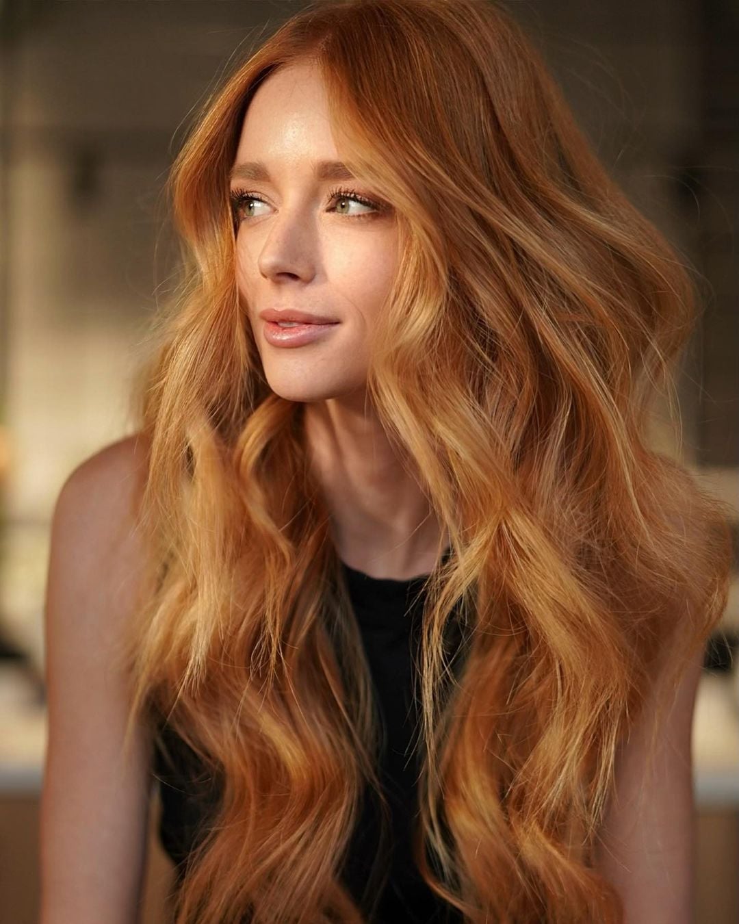 Vibrant Red With Blonde Highlights Blowout — Simple Red Highlights
