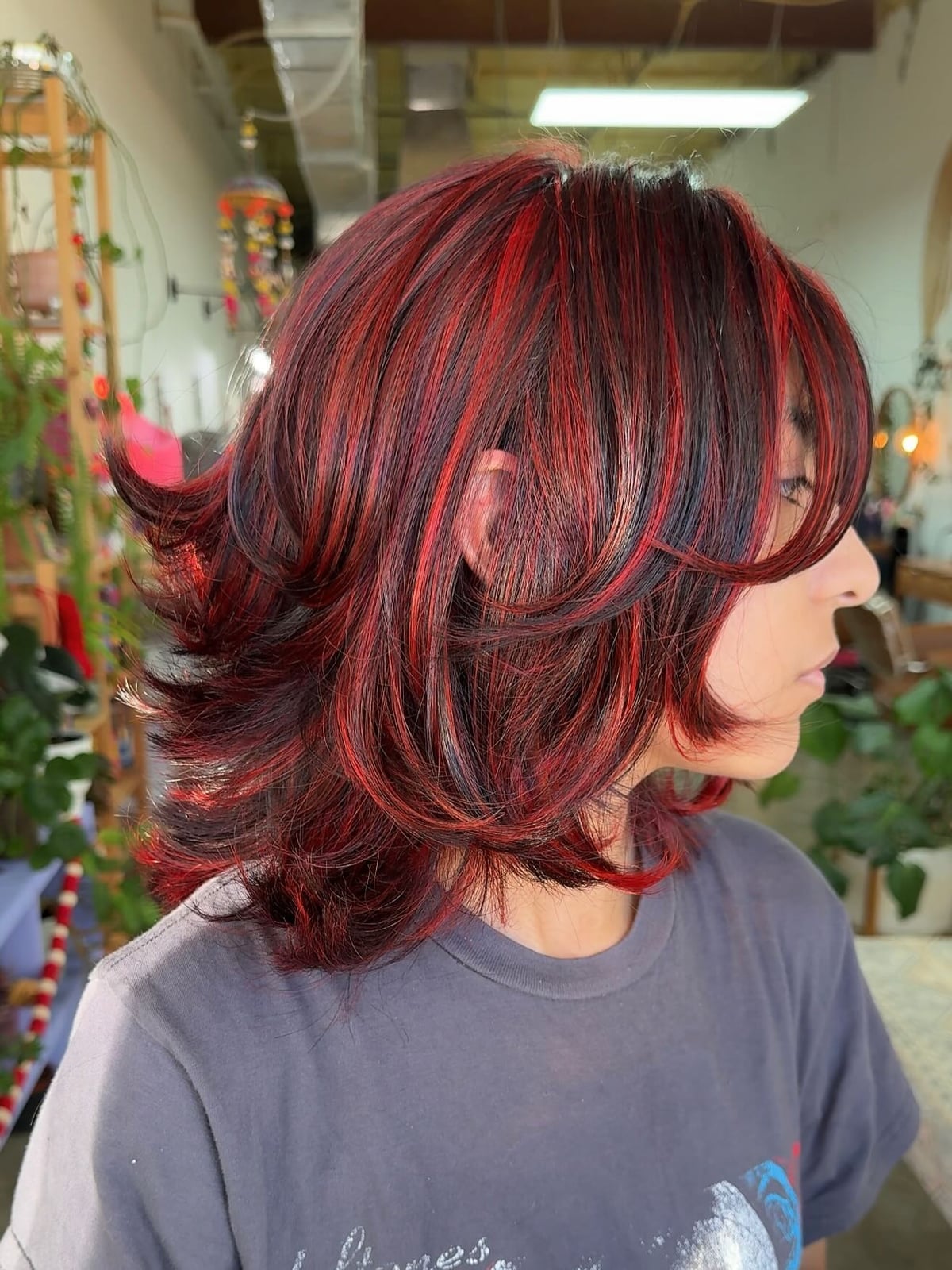Medium Red With Lighter Copper Highlights — Simple Red Highlights