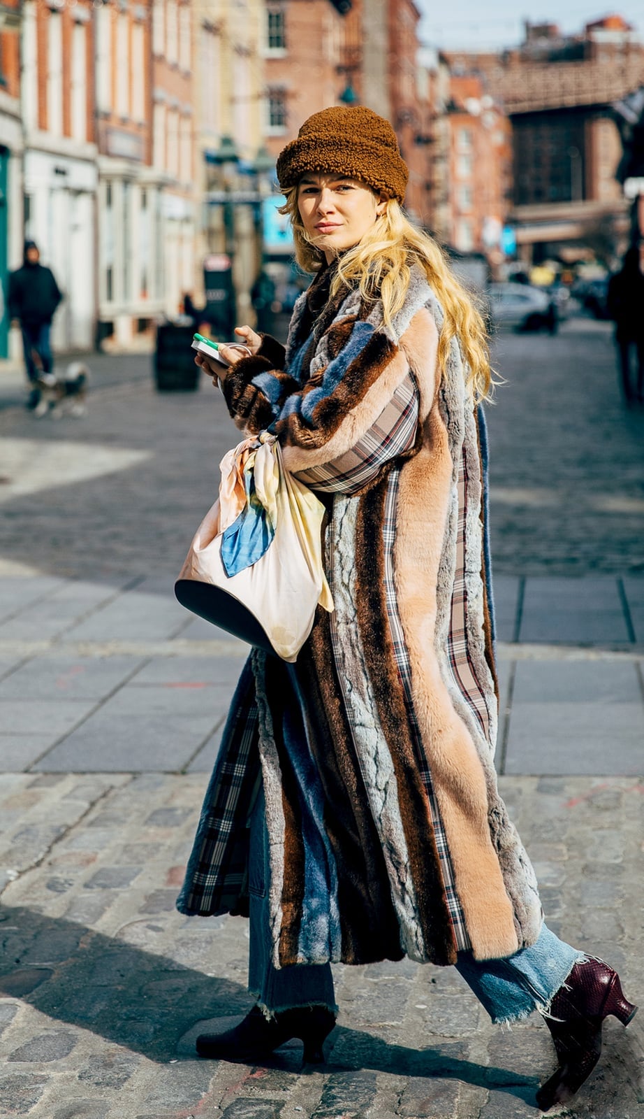 Patchwork Coat with Blue Jeans Patchwork Coat with Blue Jeans — Simple Road Trip Outfits