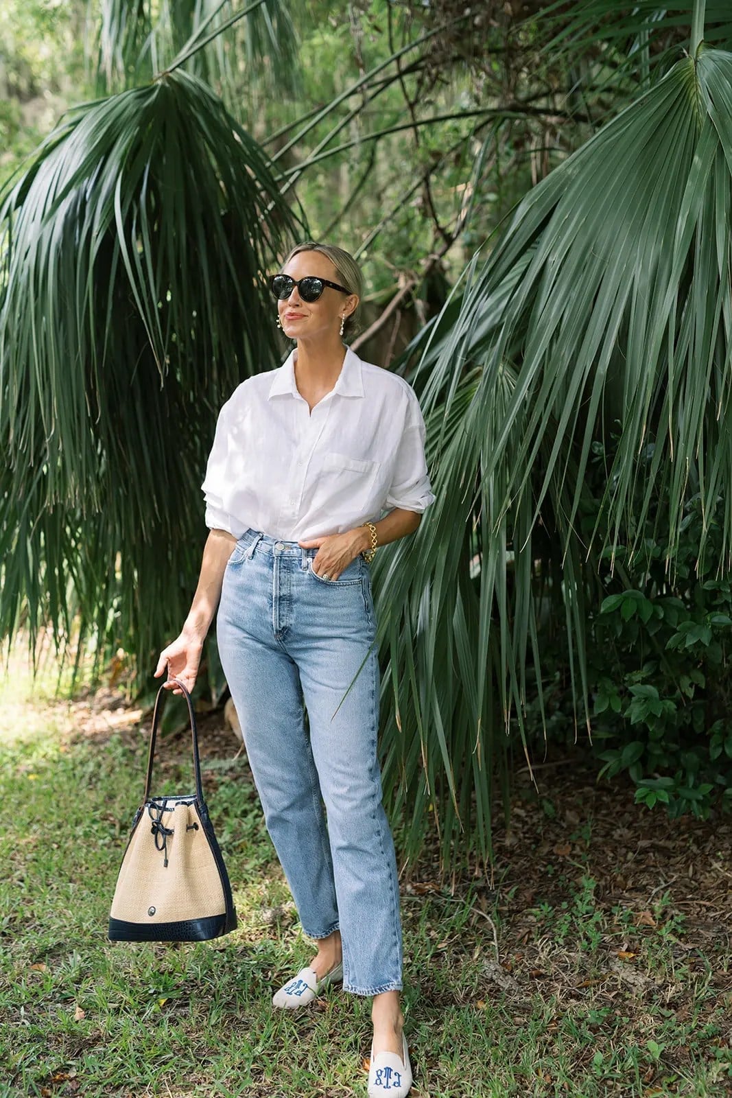 White Linen Shirt with Light Blue Jeans White Linen Shirt with Light Blue Jeans — Simple Road Trip Outfits