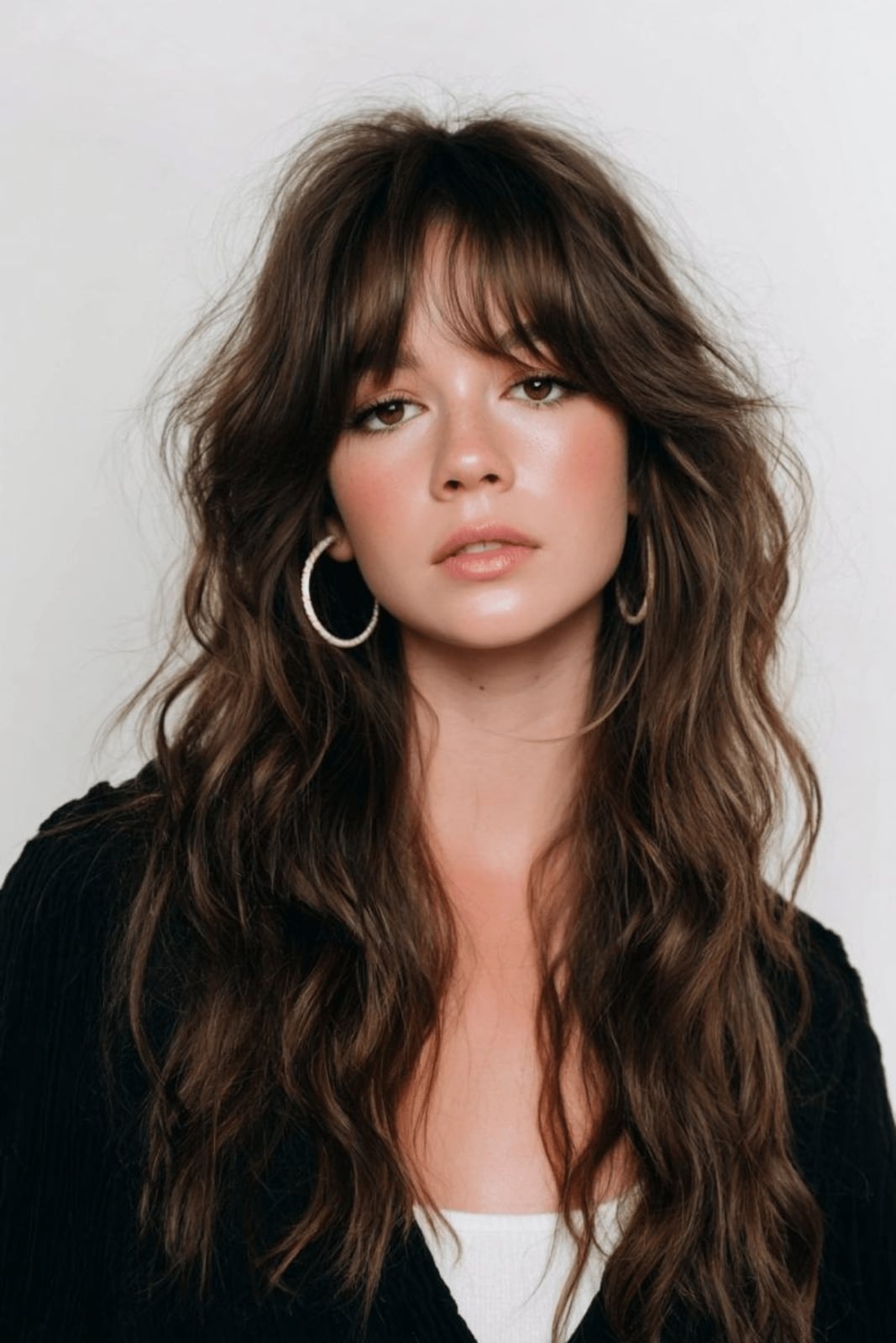 Mid-Back Shag With Face-Framing Layers And Curtain Bangs Mid-Back Shag With Face-Framing Layers And Curtain Bangs — Simple Shag Hairstyles