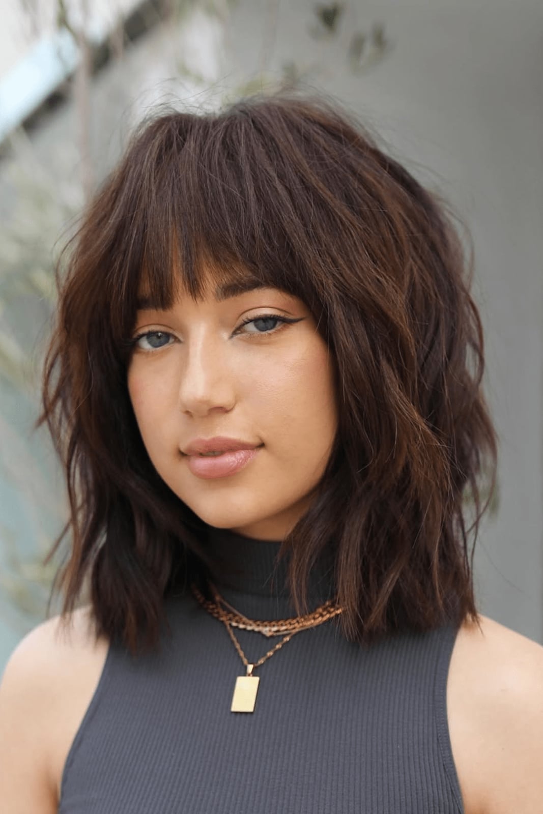 Short Ear Length Shag With Full Fringe Short Ear Length Shag With Full Fringe — Simple Shag Hairstyles
