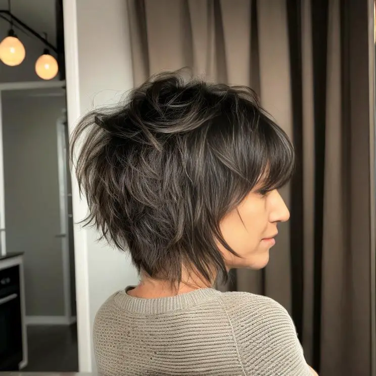 Chin Length Shaggy Bob Side View Chin Length Shaggy Bob Side View — Simple Shaggy Bob