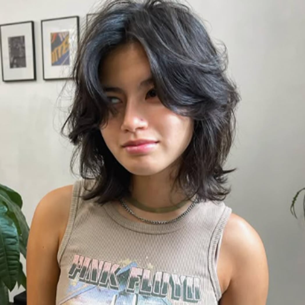 Collarbone Dark Brown Shaggy Bob Collarbone Dark Brown Shaggy Bob — Simple Shaggy Bob