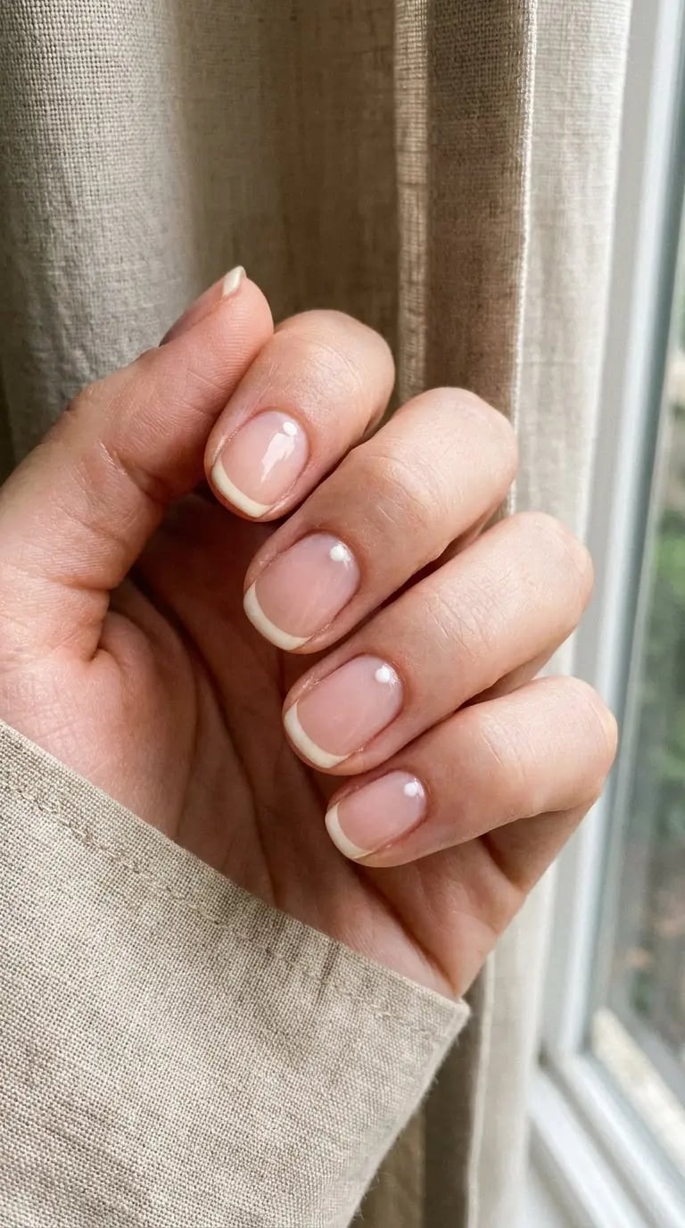 Classic French Short Round Nails Classic French Short Round Nails — Simple Sheer Nails