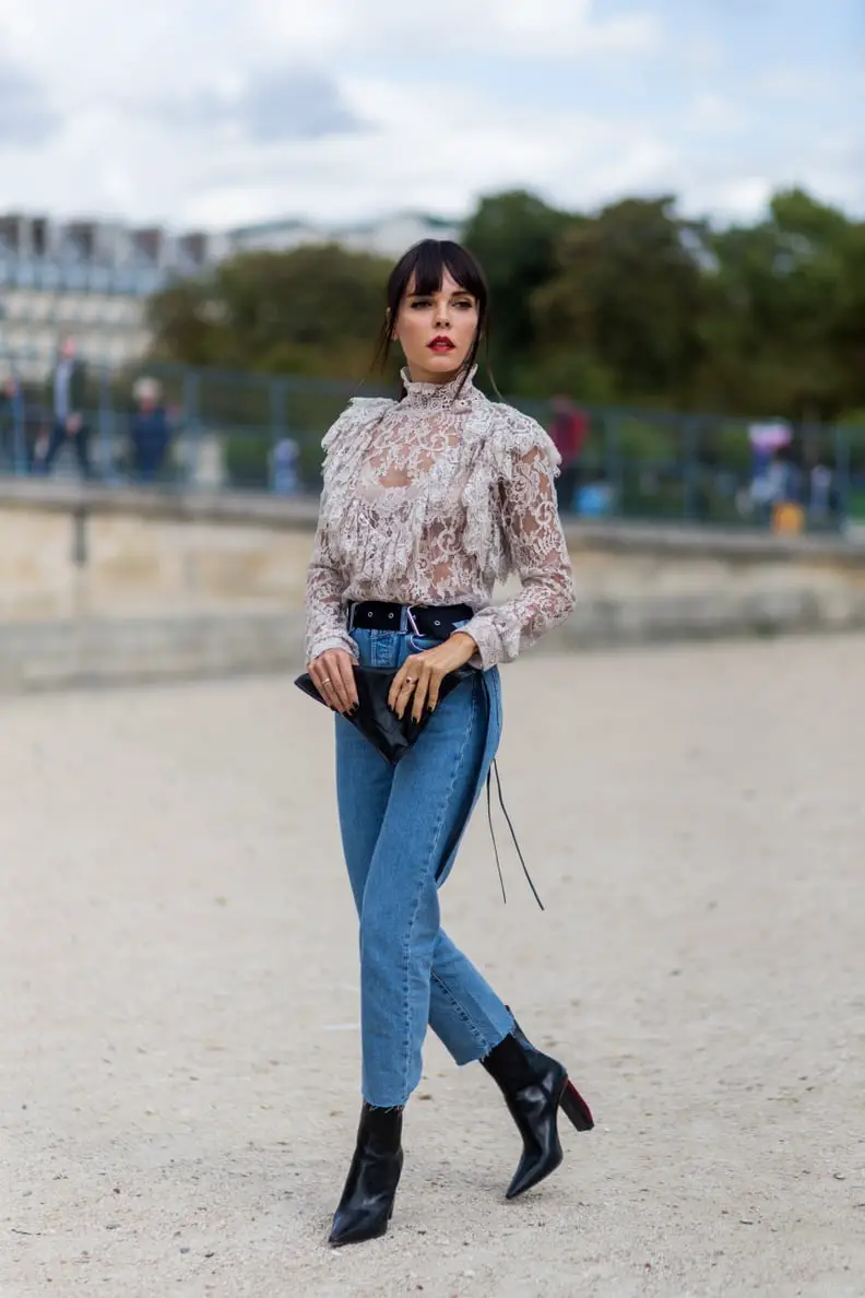 Sheer Ruffled Lace Top Sheer Ruffled Lace Top — Simple Sheer Top Outfit