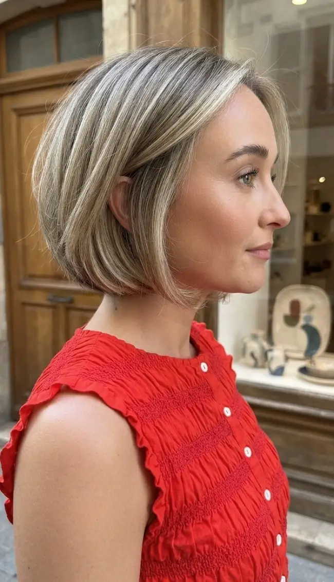 Ear Length Stacked Bob With Soft Waves Ear Length Stacked Bob With Soft Waves — Simple Short Bob Hairstyles