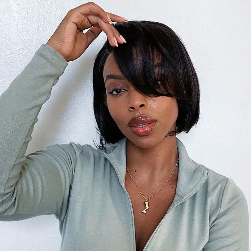 Black Bob With Curtain Bangs Black Bob With Curtain Bangs — Simple Short Bob Hairstyles