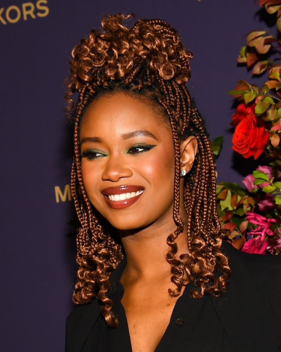 Brown Braided Top Knot Bob With Tendrils — Simple Short Braids