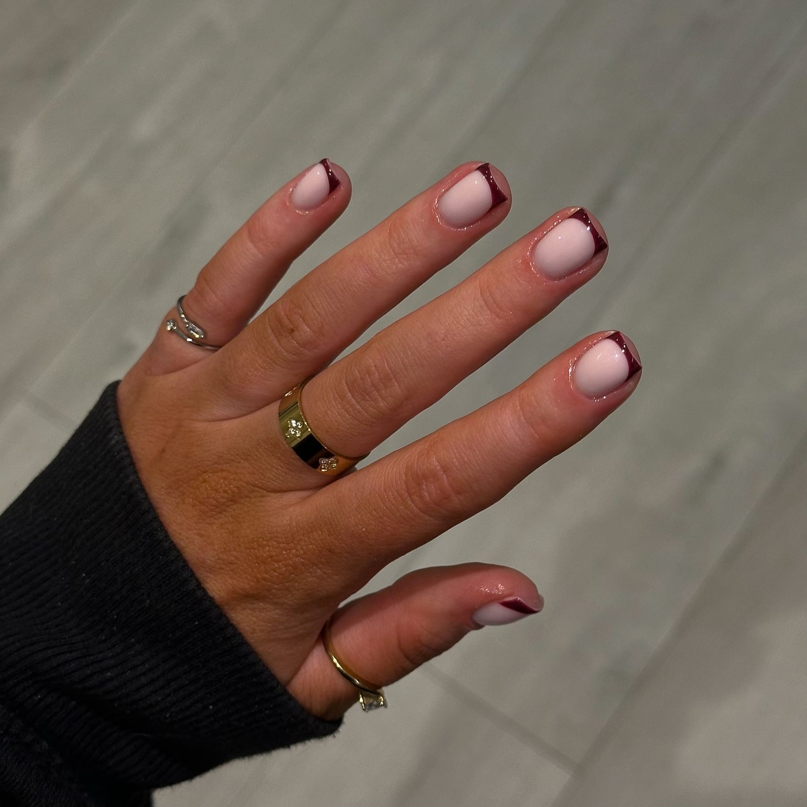 Crisp White French Tip Short Square Nails — Simple Short French Tip Nails