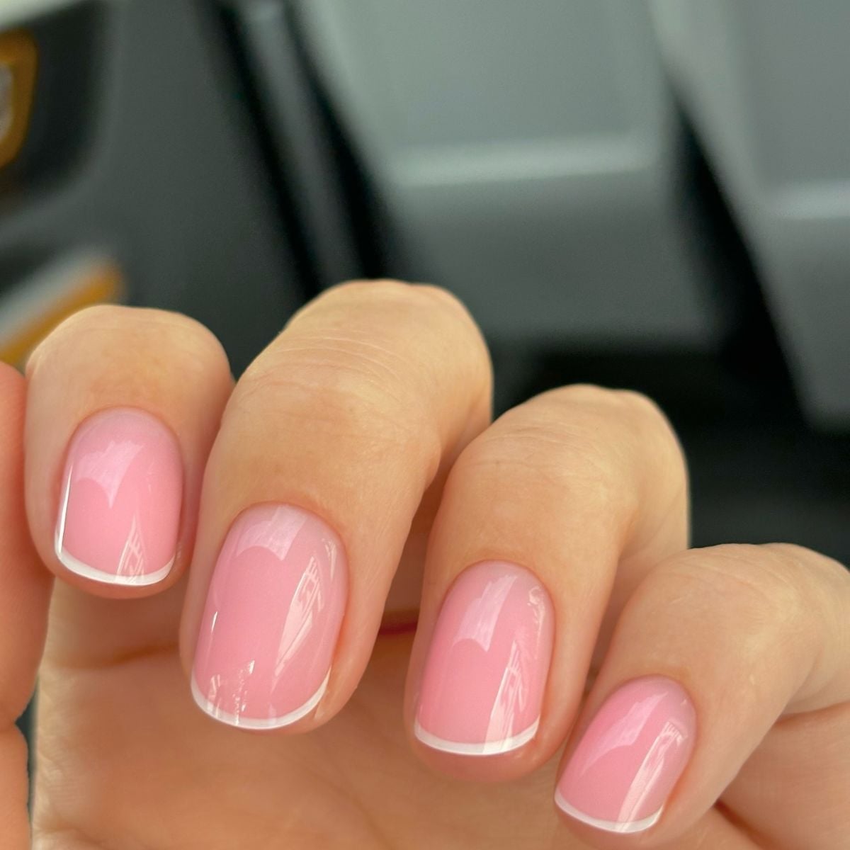 Delicate Thin White French Tip Short Almond Nails — Simple Short French Tip Nails