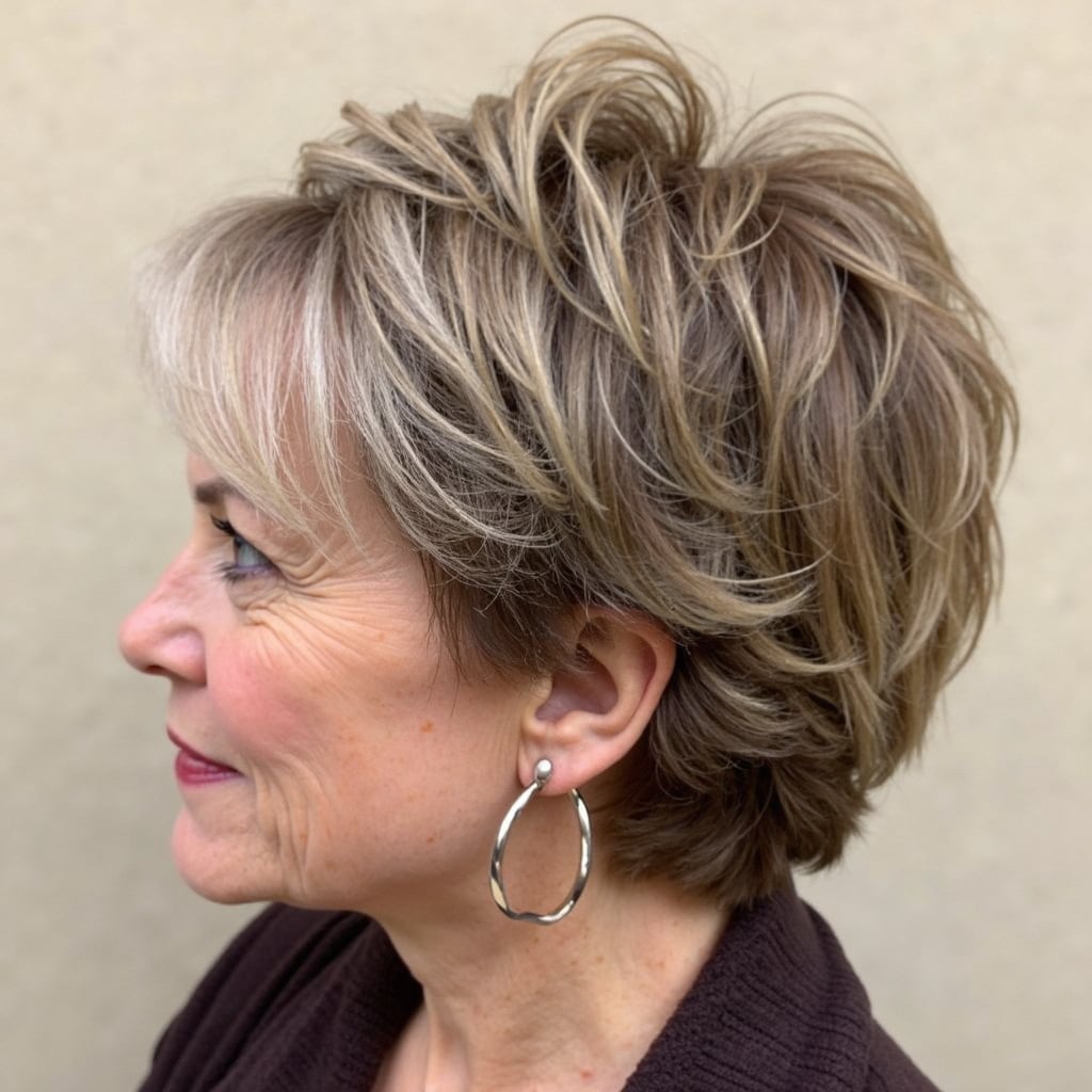 Blonde Short Shag With Textured Layers Blonde Short Shag With Textured Layers — Simple Short Hair Haircuts