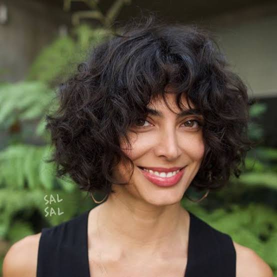Chin Length Curly Shag Voluminous Curls Chin Length Curly Shag Voluminous Curls — Simple Short Shag