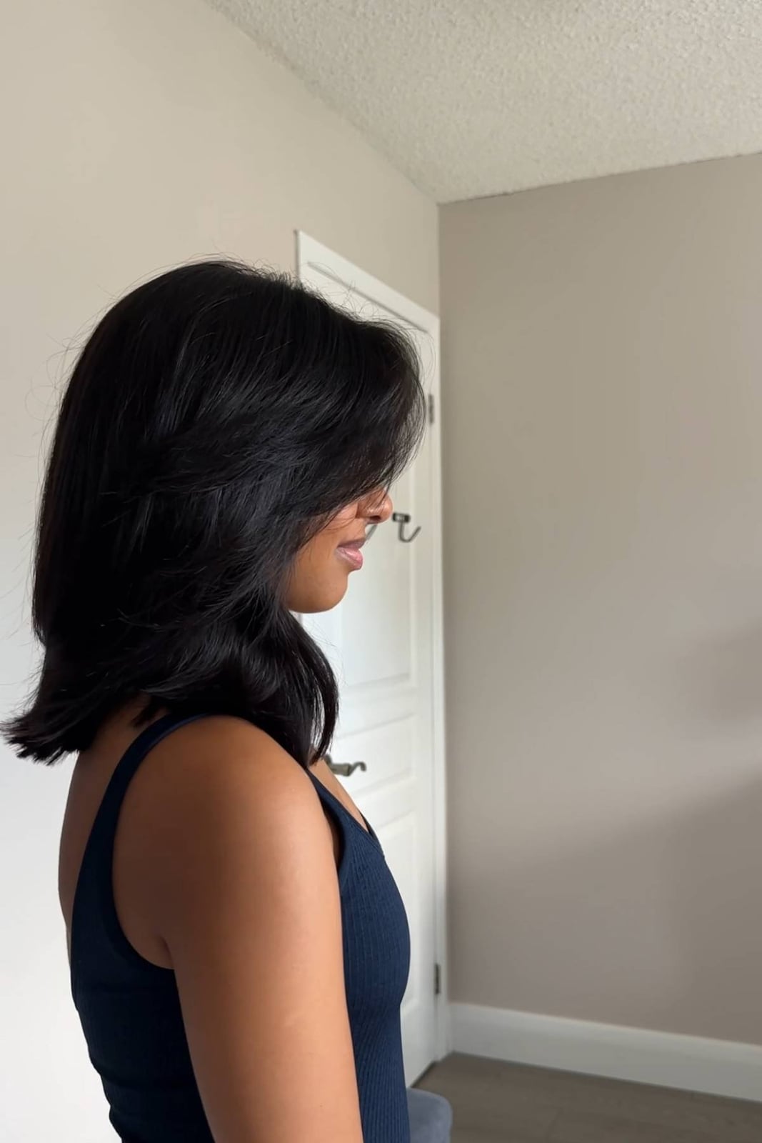 Black Shoulder Length Layers Side View Black Shoulder Length Layers Side View — Simple Shoulder Length Haircuts